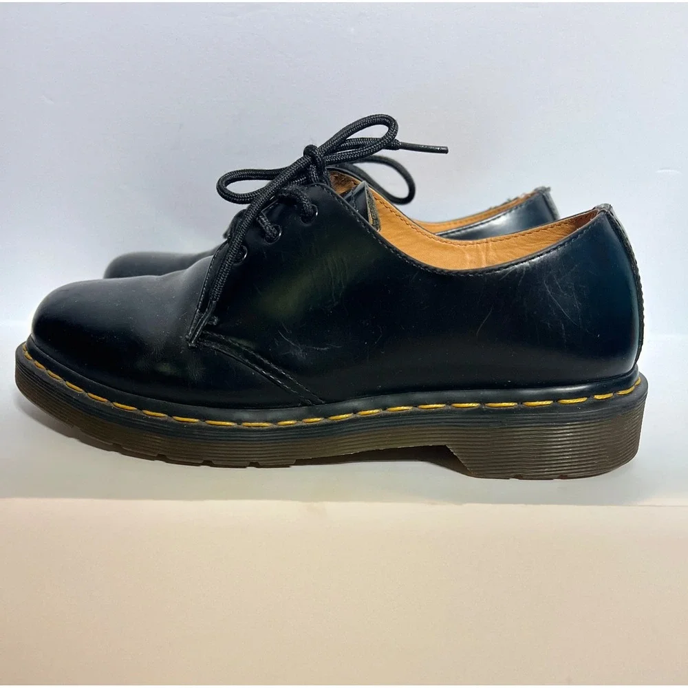 Dr. Martens 1461 Black Smooth Leather 3-Eye Oxford Shoes Mens 8 Womens 9